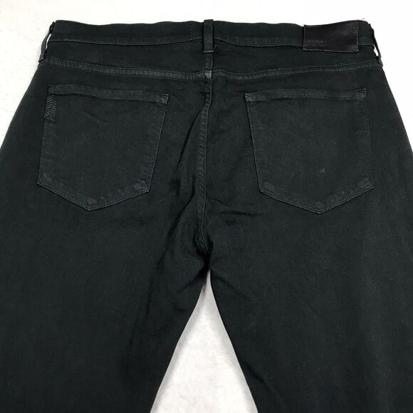 PAIGE Normandie Jean Men 33(34x33) Green Stretch Denim Dark Academia USA Made - Picture 5 of 15